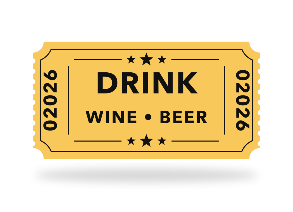 Drink ticket — wine or beer
