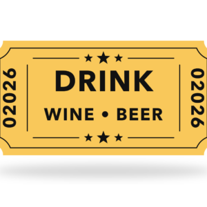 Drink ticket — wine or beer